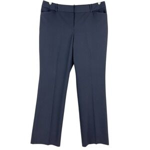 Worthington Women Stretch Navy Perfect Trouser Pants Size 12 Straight‎ Mid Rise